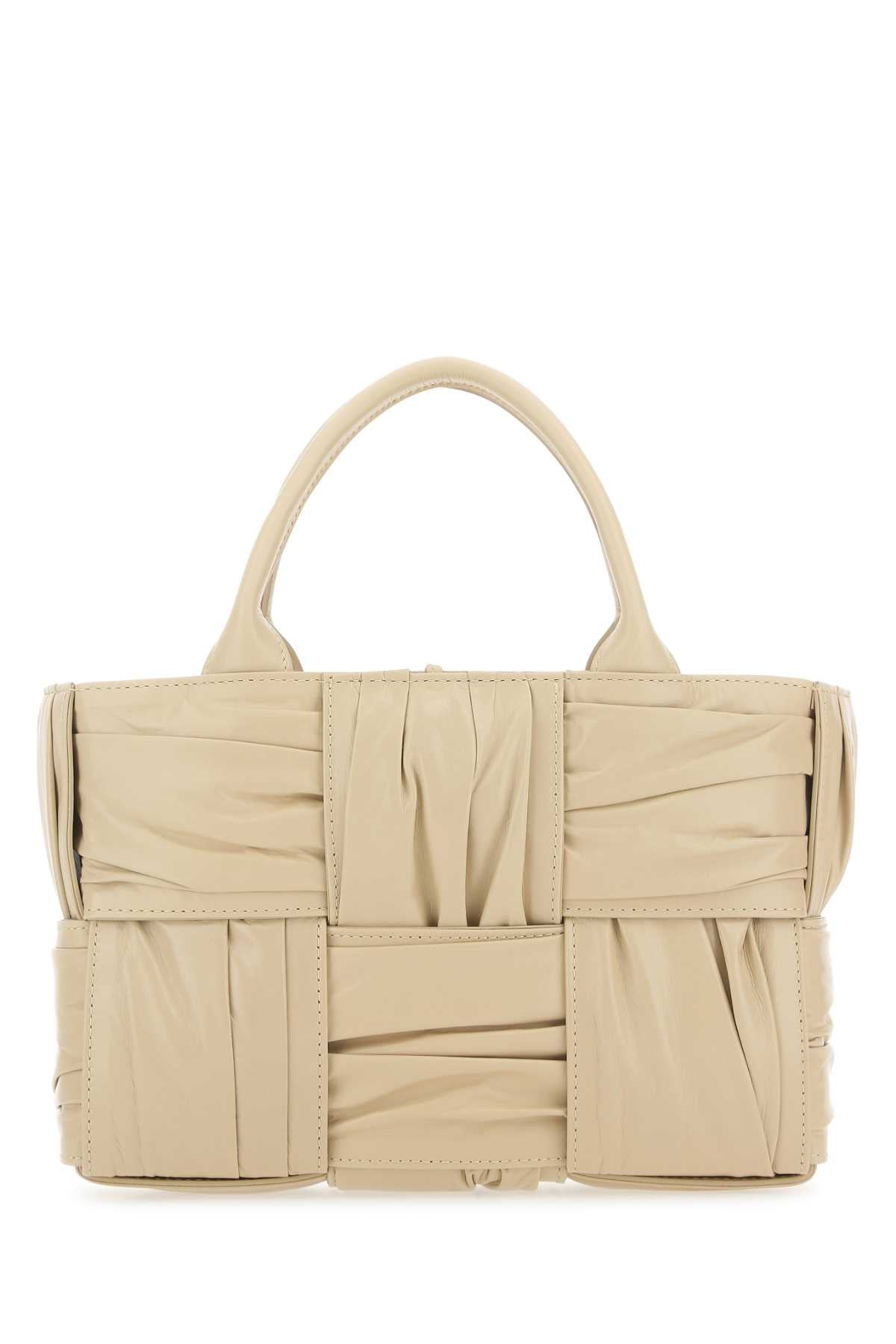 BOTTEGA VENETA Bottega Veneta Women Beige Leather Mini Arco Handbag