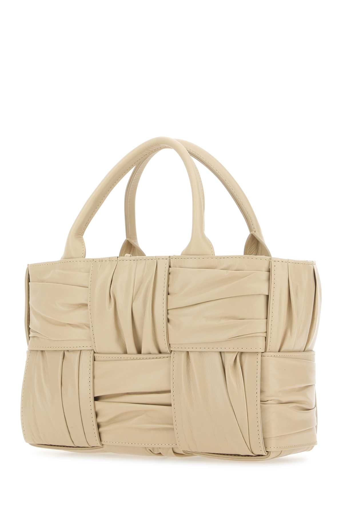 BOTTEGA VENETA Bottega Veneta Women Beige Leather Mini Arco Handbag