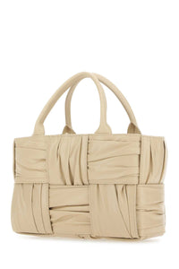 BOTTEGA VENETA Bottega Veneta Women Beige Leather Mini Arco Handbag