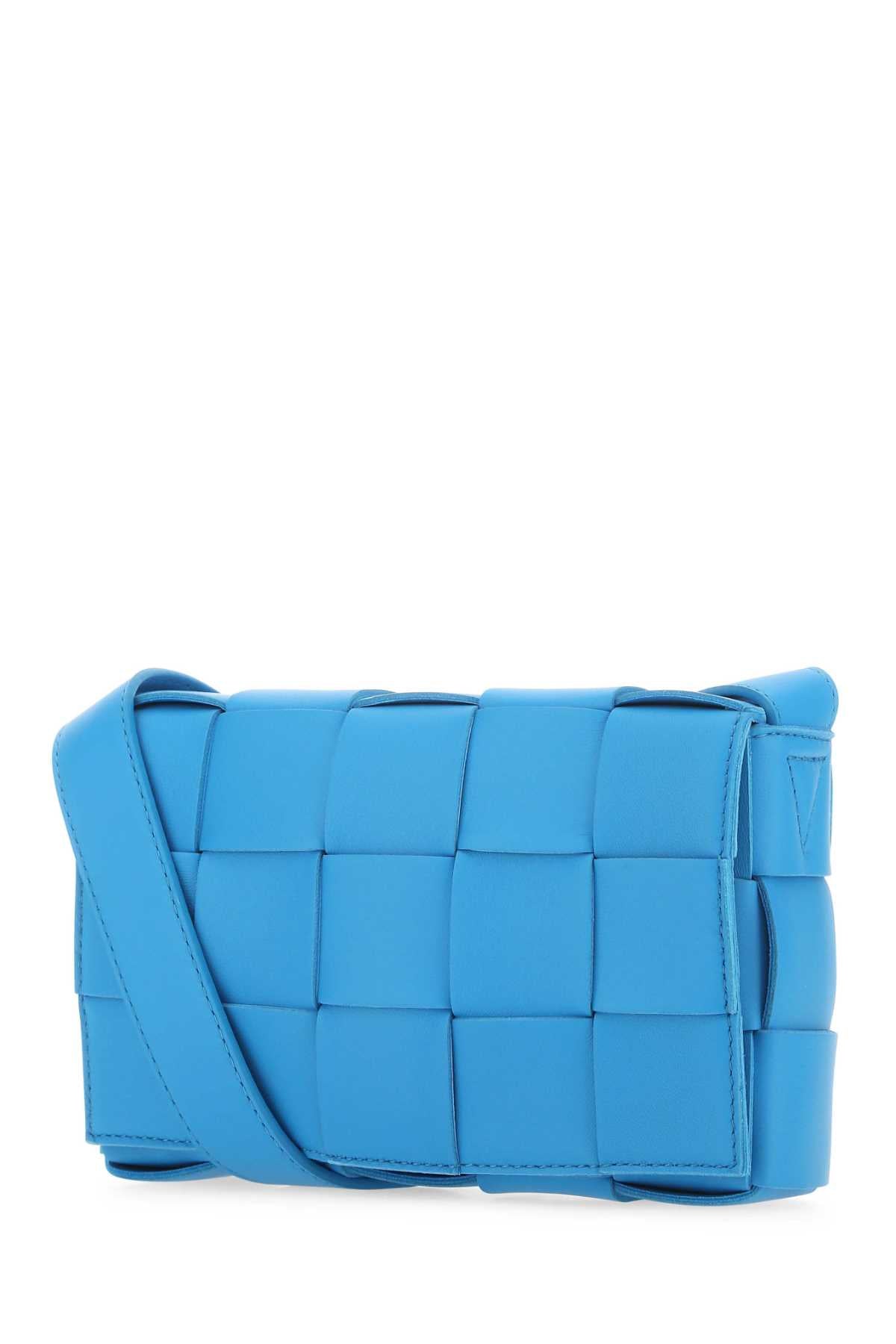 BOTTEGA VENETA Bottega Veneta Women Turquoise Leather Small Cassette Crossbody Bag