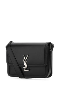 Saint Laurent Men Black Leather Solferino Shoulder Bag