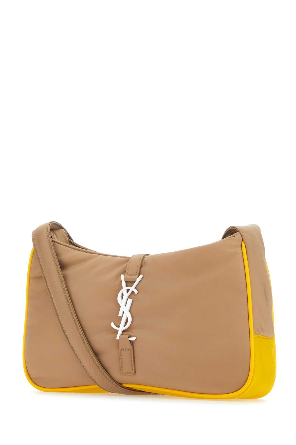 Saint Laurent Men Cappuccino Econylâ® Le 5 Ã 7 Shoulder Bag
