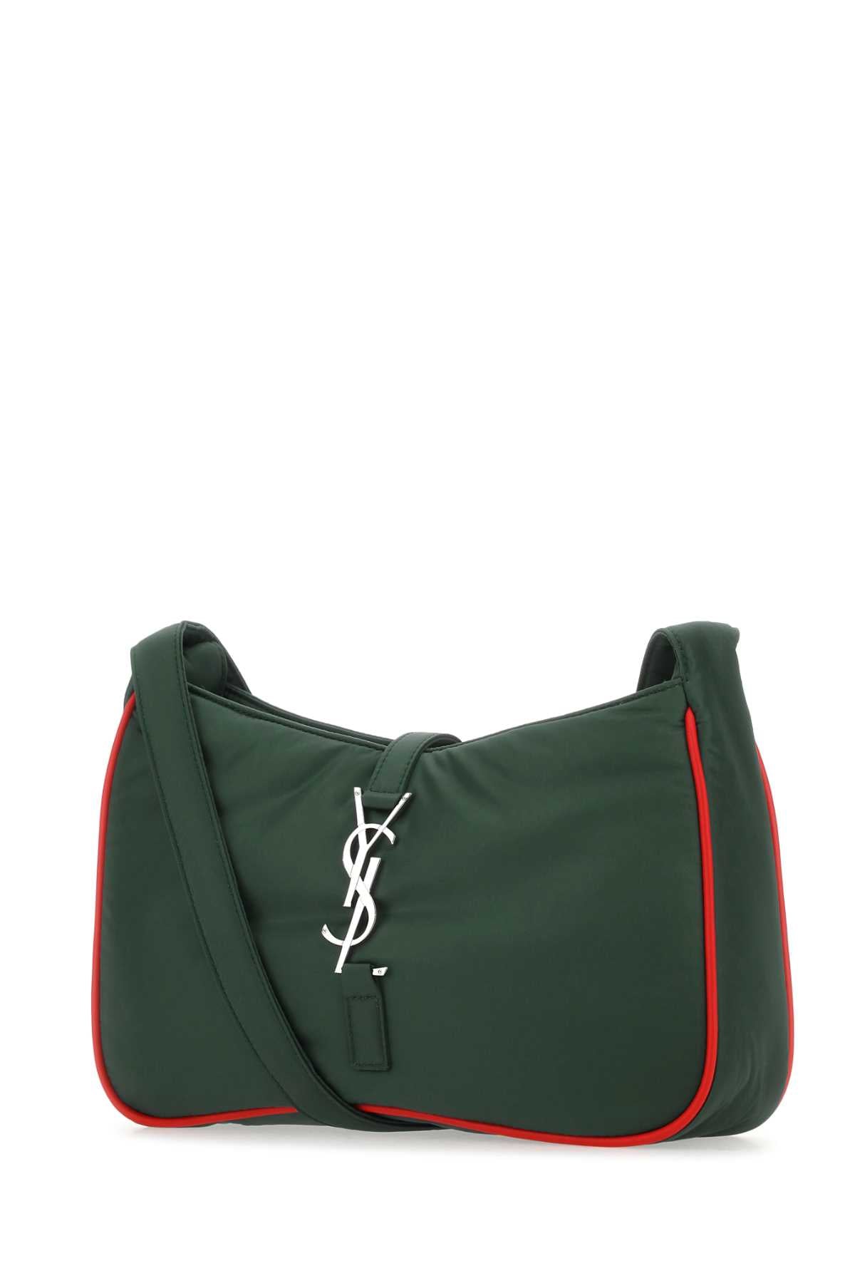 SAINT LAURENT Saint Laurent Men Dark Green Econylâ® Le 5 Ã€ 7 Shoulder Bag