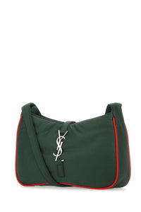 SAINT LAURENT Saint Laurent Men Dark Green Econylâ® Le 5 Ã€ 7 Shoulder Bag