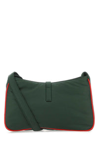 SAINT LAURENT Saint Laurent Men Dark Green Econylâ® Le 5 Ã€ 7 Shoulder Bag
