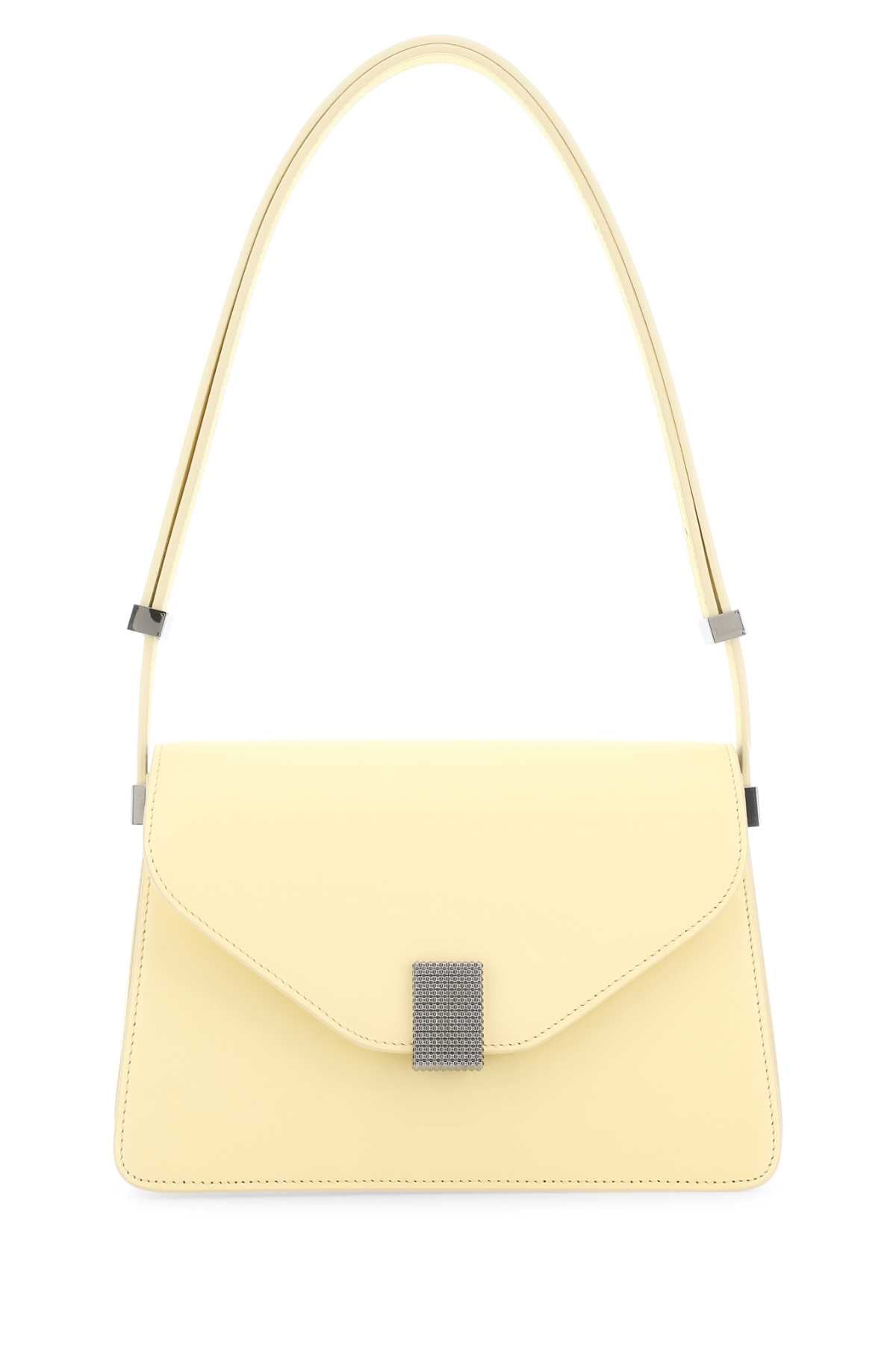 LANVIN Lanvin Women Pastel Yellow Leather Concerto Shoulder Bag