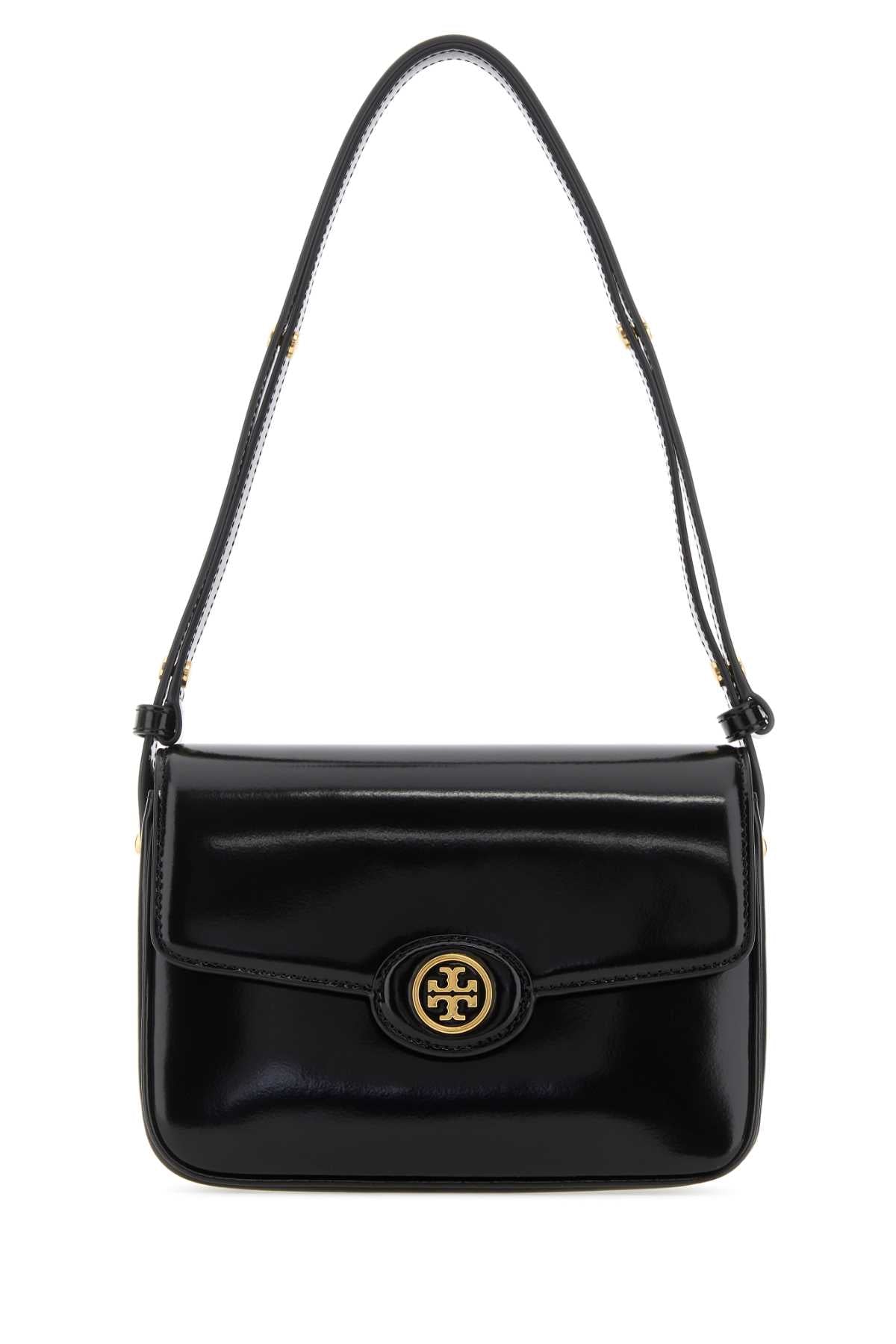 TORY BURCH Tory Burch Women Black Leather Robinson Shoulder Bag