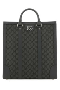 Gucci Men Gg Supreme Fabric And Leather Ophidia Shopping Bag