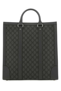 Gucci Men Gg Supreme Fabric And Leather Ophidia Shopping Bag