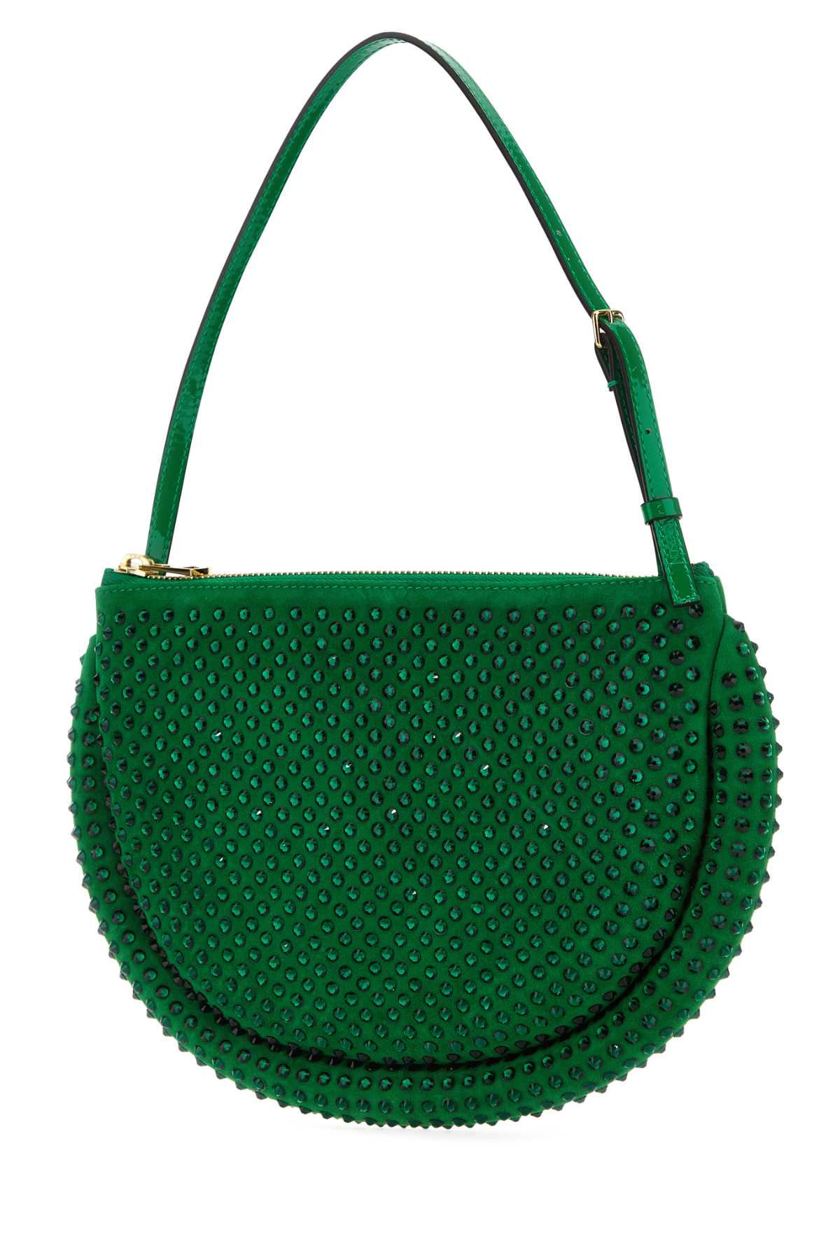 JW ANDERSON Jw Anderson Women Green Suede Bumper-Moon Shoulder Bag
