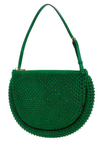 JW ANDERSON Jw Anderson Women Green Suede Bumper-Moon Shoulder Bag