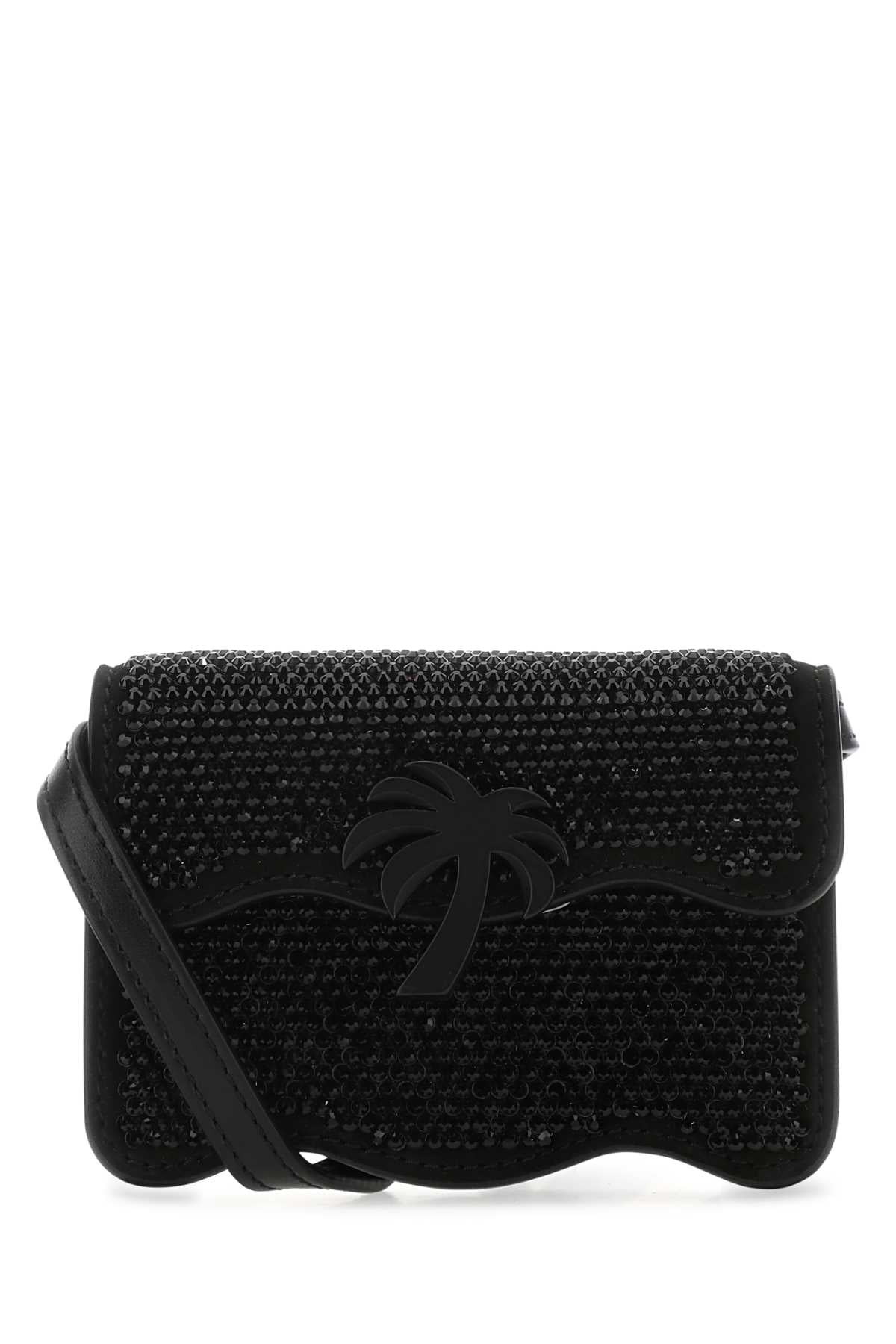 PALM ANGELS Palm Angels Women Embellished Leather Micro Palm Beach Crossbody Bag