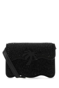 PALM ANGELS Palm Angels Women Embellished Leather Micro Palm Beach Crossbody Bag