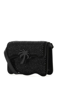 PALM ANGELS Palm Angels Women Embellished Leather Micro Palm Beach Crossbody Bag
