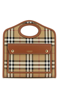 Burberry Women Printed Canvas And Leather Mini Pocket Handbag