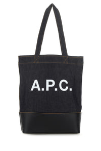 A.P.C. A.P.C. Men Blue Denim And Leather Shopping Bag