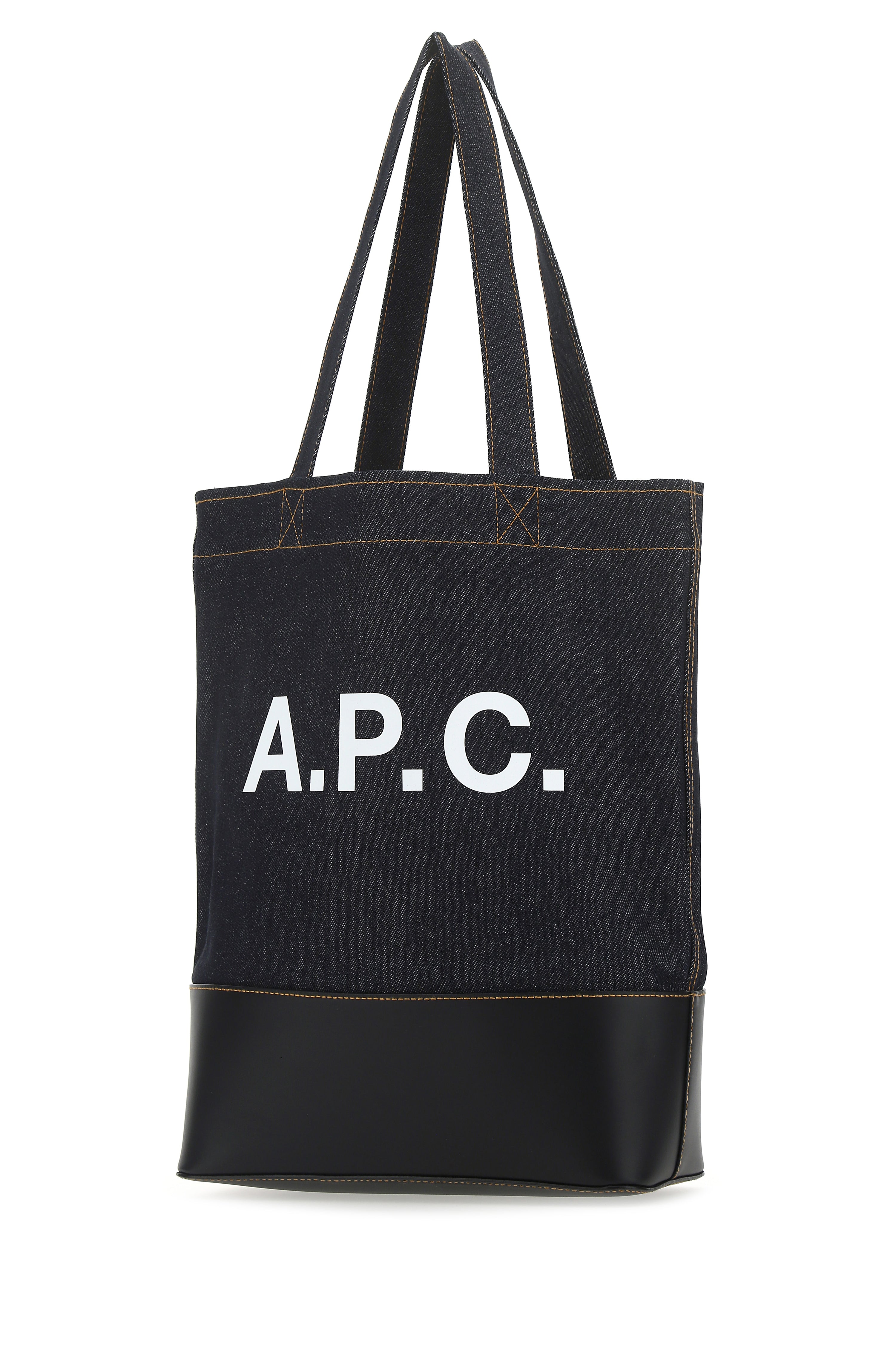 A.P.C. A.P.C. Men Blue Denim And Leather Shopping Bag