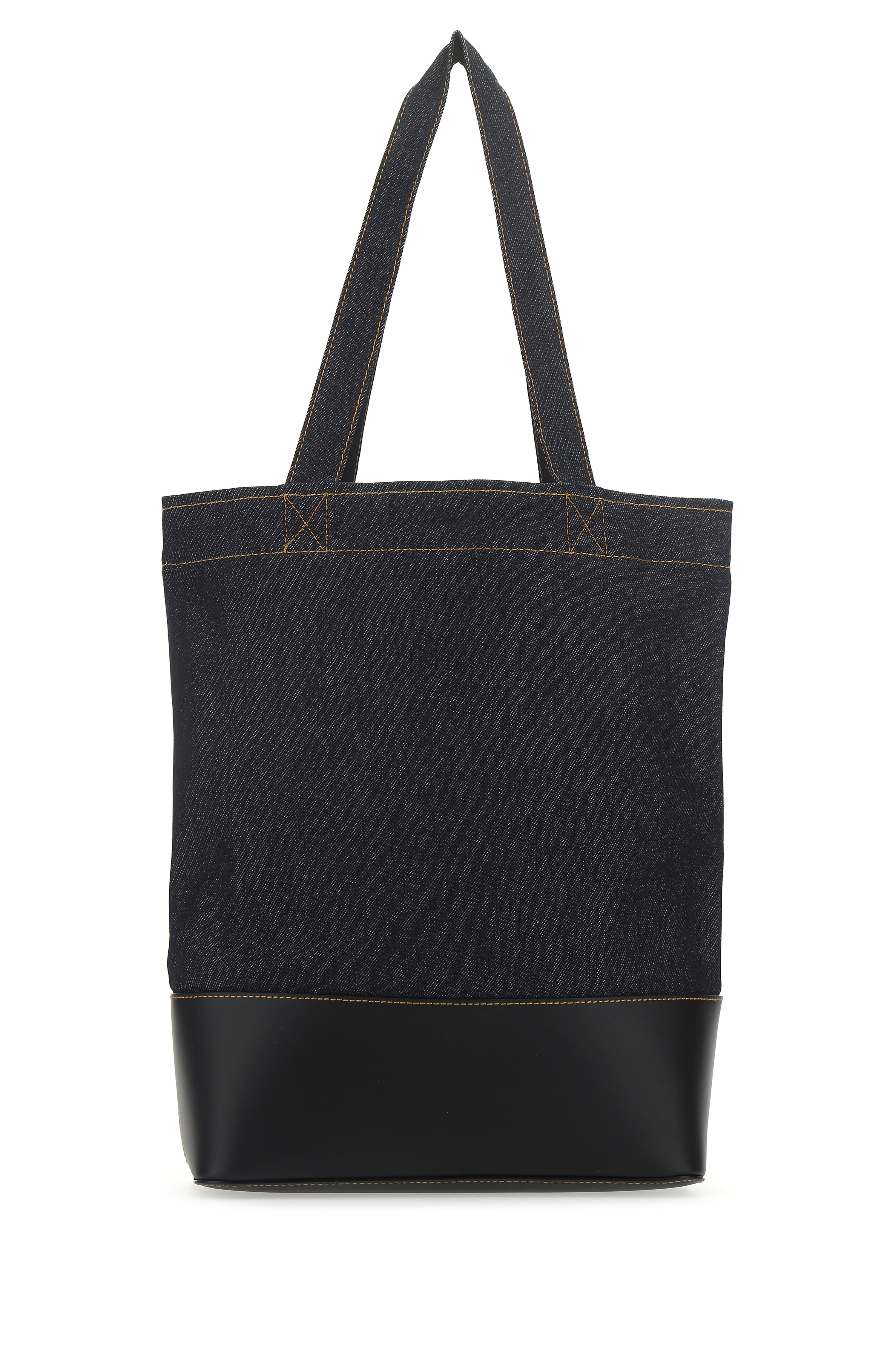 A.P.C. A.P.C. Men Blue Denim And Leather Shopping Bag