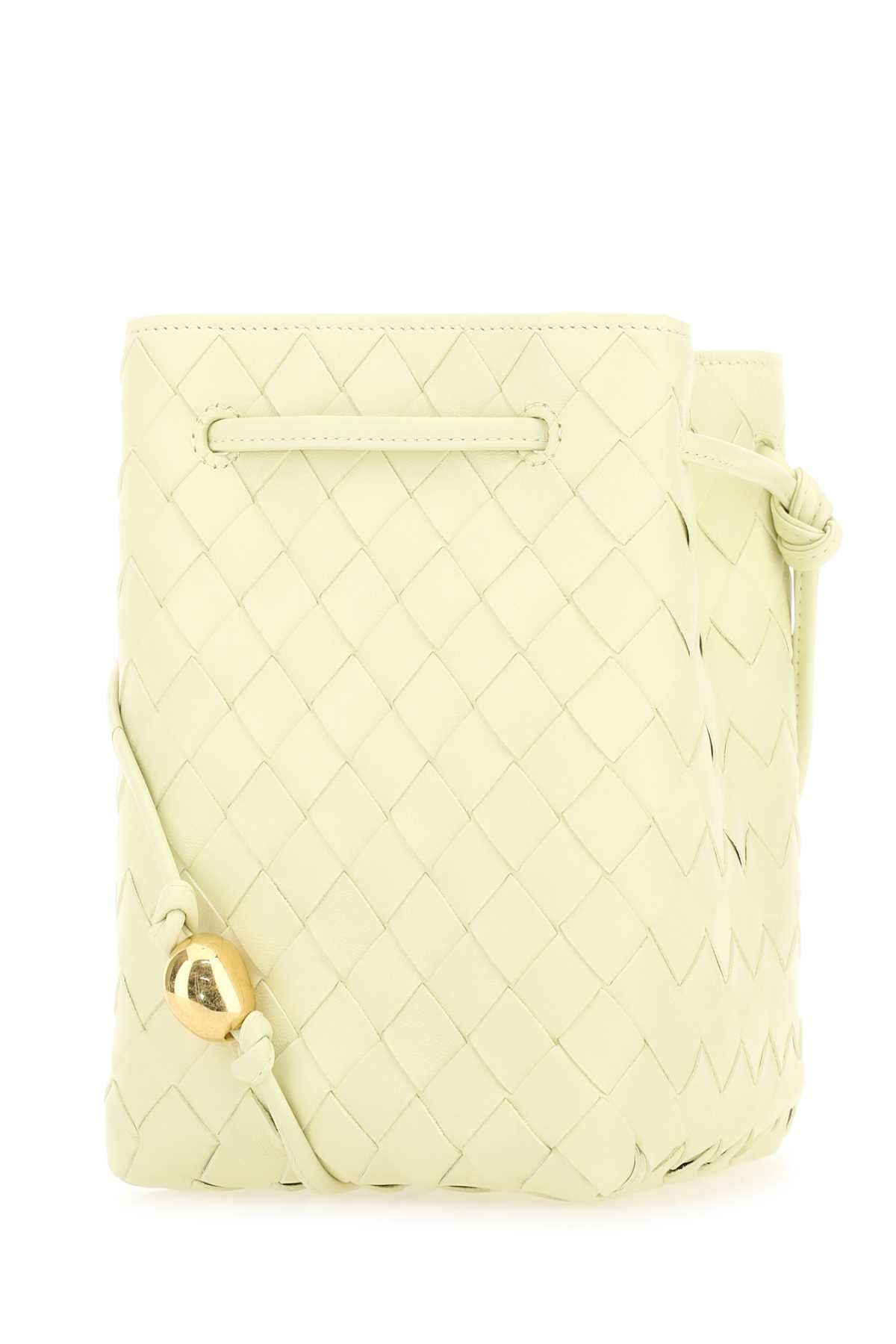 BOTTEGA VENETA Bottega Veneta Women Pastel Yellow Leather Bucket Bag