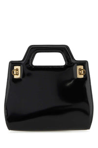 Salvatore Ferragamo Women Black Leather Mini Wanda Handbag