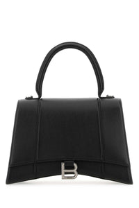 BALENCIAGA Balenciaga Women Black Leather Hourglass Handbag