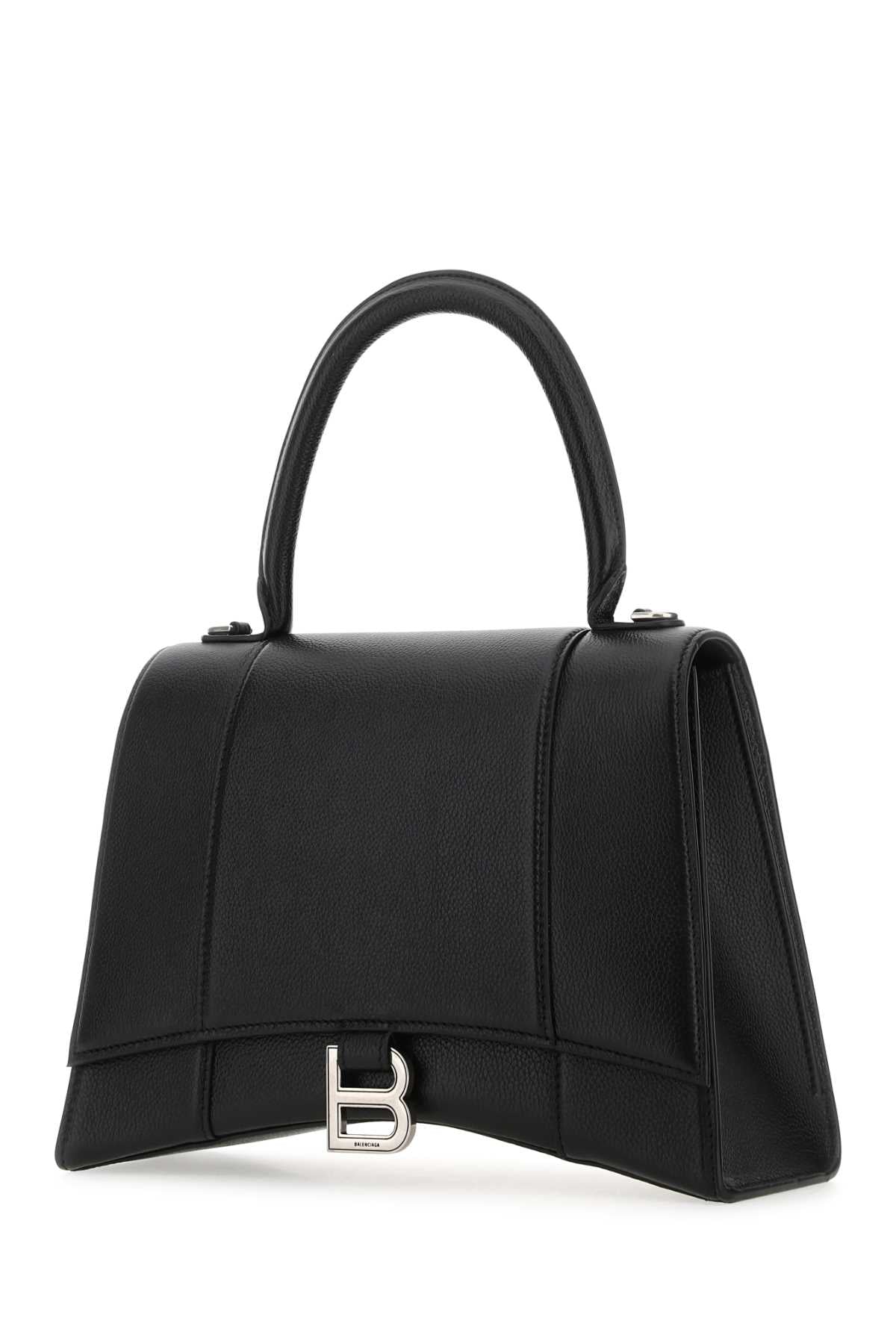 BALENCIAGA Balenciaga Women Black Leather Hourglass Handbag