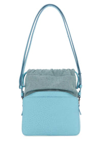 MAISON MARGIELA Maison Margiela Women Light Blue Leather And Fabric 5Ac Bucket Bag