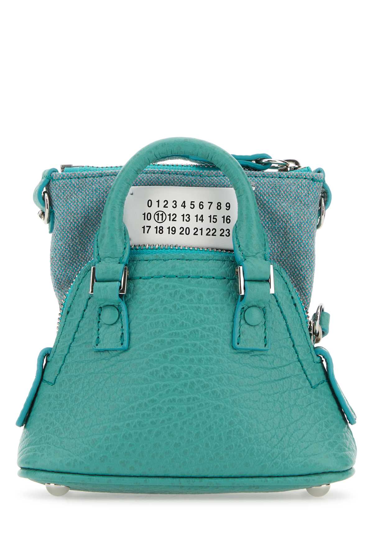 MAISON MARGIELA Maison Margiela Women Sea Green Leather And Fabric 5Ac Classique Baby Handbag