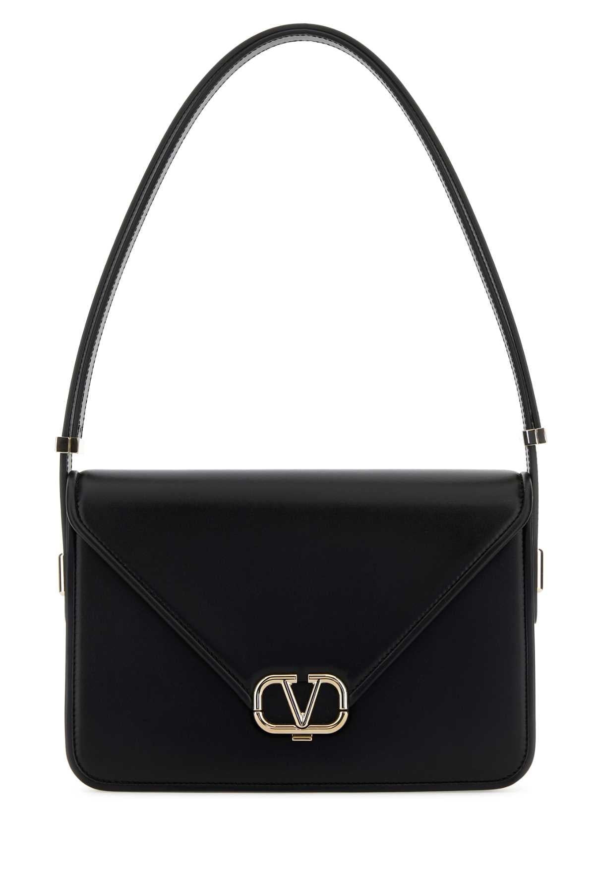 VALENTINO GARAVANI Valentino Garavani Women Black Leather Vlogo Shoulder Bag