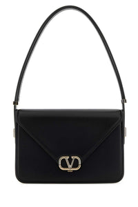 VALENTINO GARAVANI Valentino Garavani Women Black Leather Vlogo Shoulder Bag