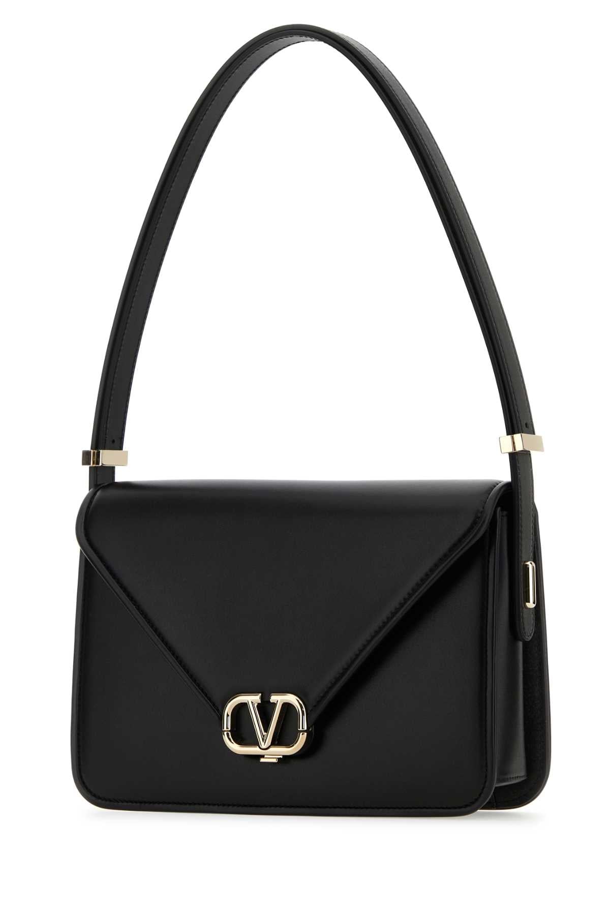 VALENTINO GARAVANI Valentino Garavani Women Black Leather Vlogo Shoulder Bag