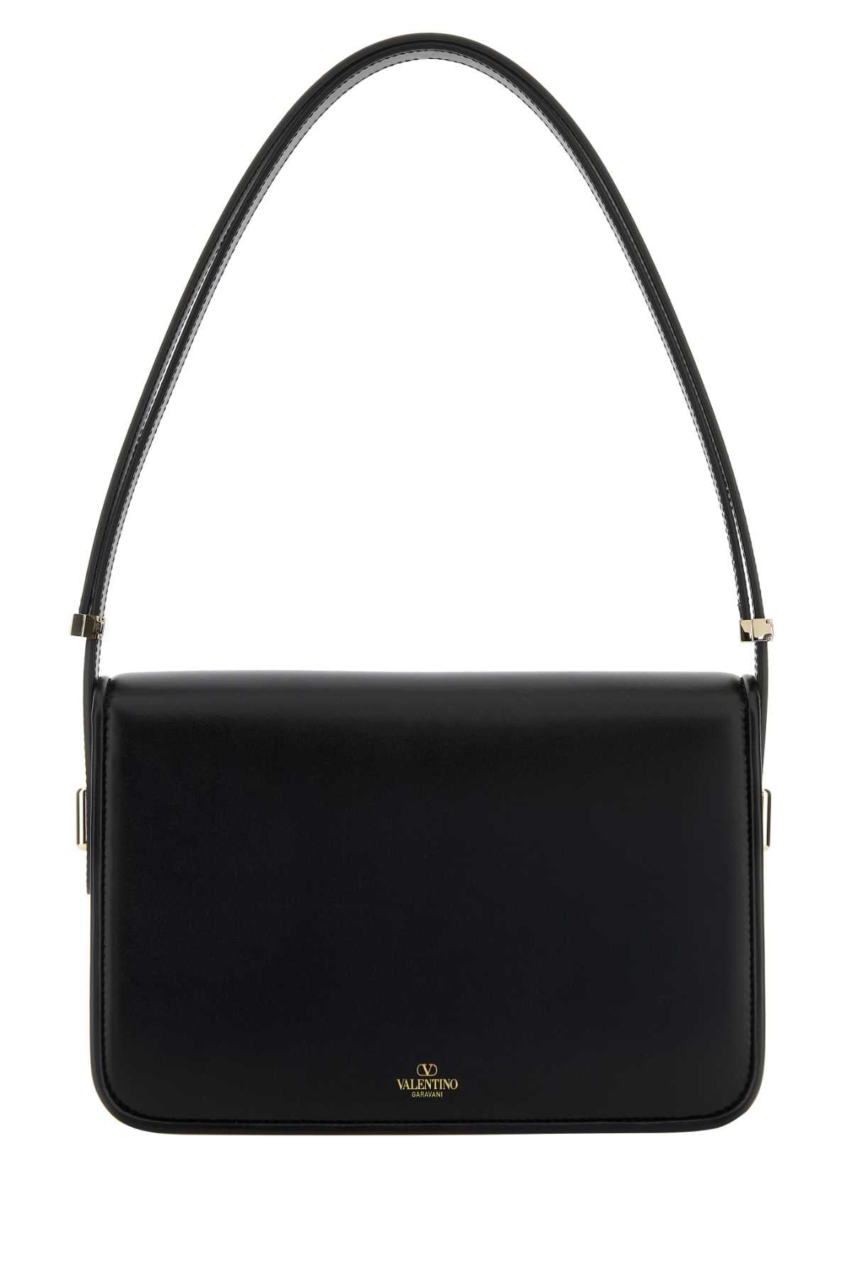 VALENTINO GARAVANI Valentino Garavani Women Black Leather Vlogo Shoulder Bag