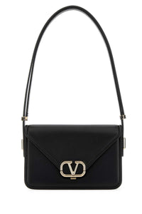 Valentino Garavani Women Black Leather Vlogo Crossbody Bag