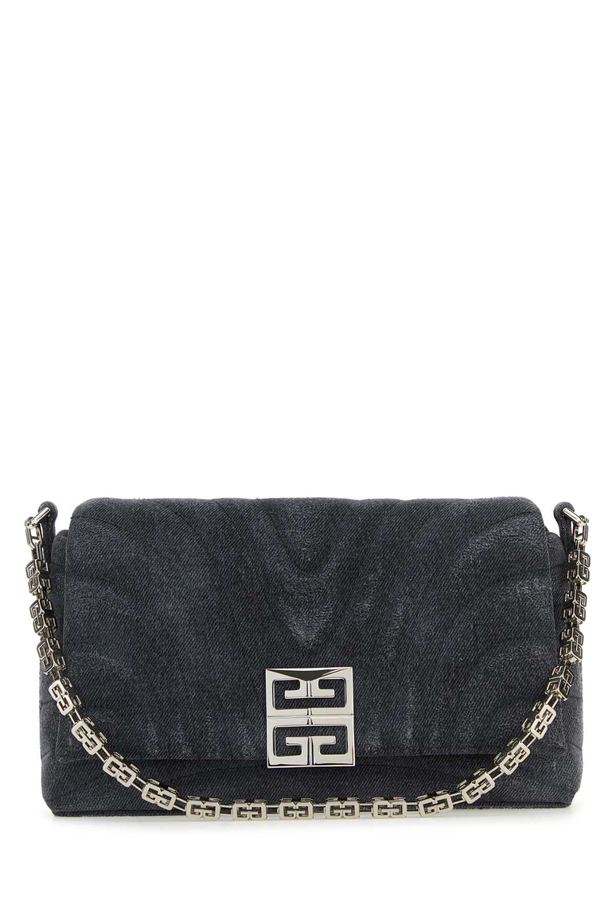 GIVENCHY Givenchy Women Black Denim Medium 4G Soft Handbag