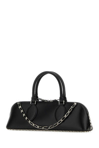 VALENTINO GARAVANI Valentino Garavani Women Black Leather Rockstud East-West Handbag