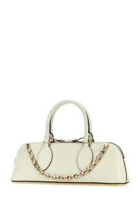 VALENTINO GARAVANI Valentino Garavani Women Ivory Leather Rockstud East-West Handbag