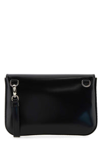 Prada Men Black Leather Crossbody Bag