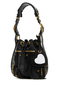 BALENCIAGA Balenciaga Women Black Leather Le Cagole Xs Bucket Bag