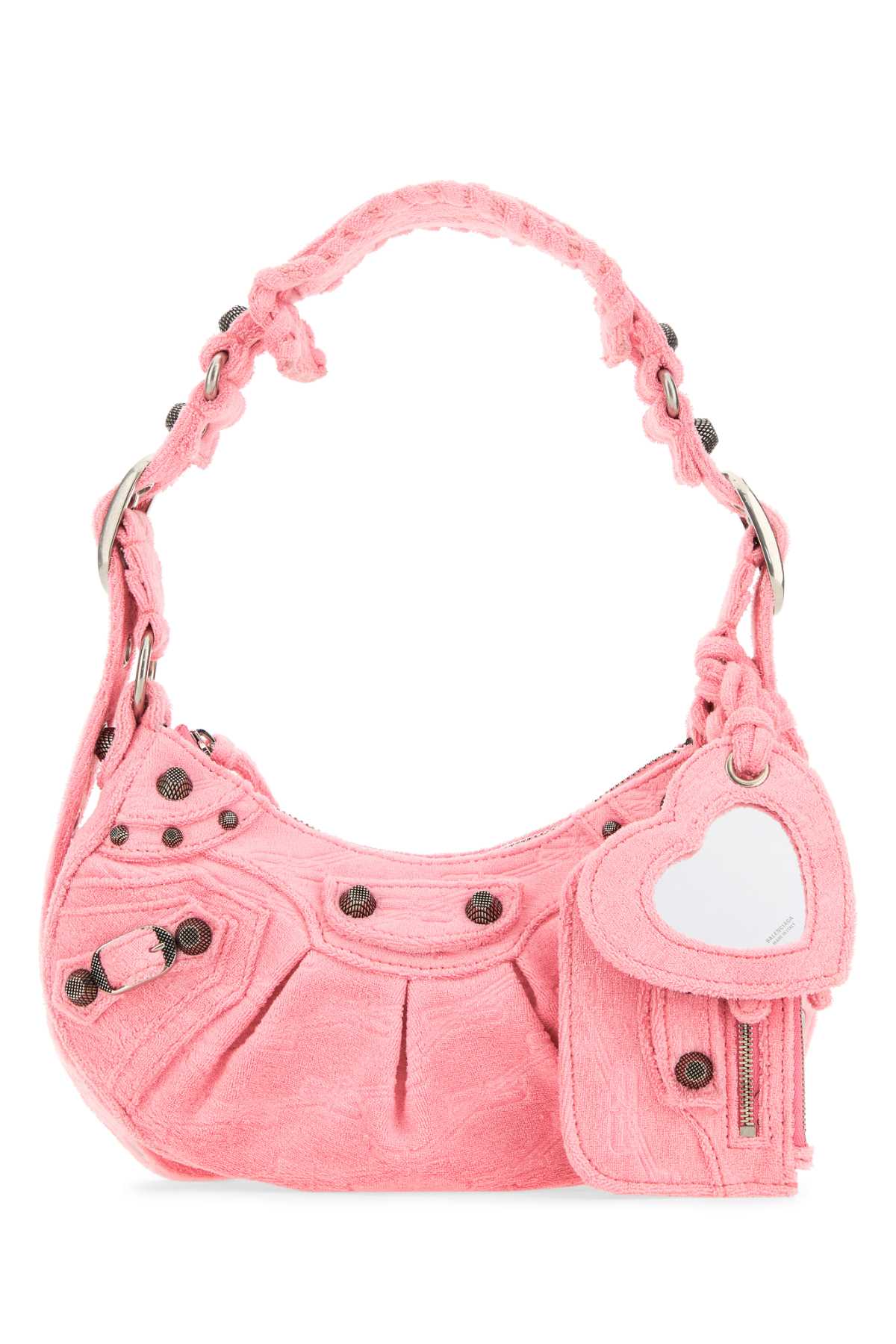 BALENCIAGA Balenciaga Women Pink Terry Fabric Le Cagole Xs Shoulder Bag