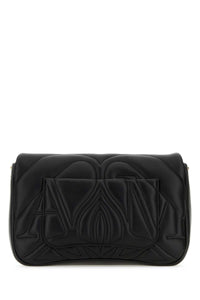 ALEXANDER MCQUEEN Alexander Mcqueen Women Black Leather Seal Shoulder Bag