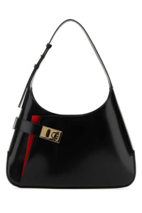 SALVATORE FERRAGAMO Salvatore Ferragamo Women Black Leather Large Arch Shoulder Bag