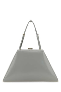 Prada Women Light Grey Leather Handbag
