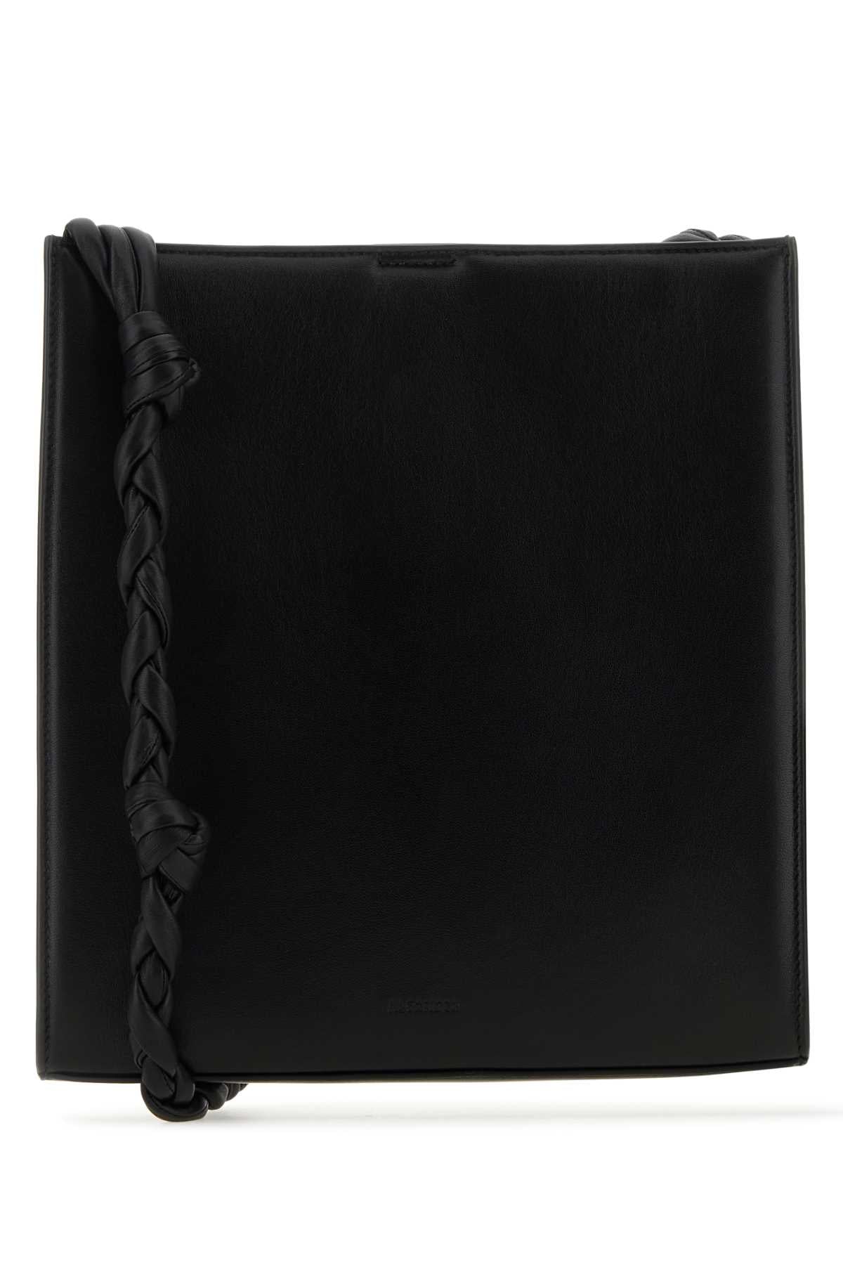 JIL SANDER Jil Sander Women Black Leather Medium Tangle Shoulder Bag