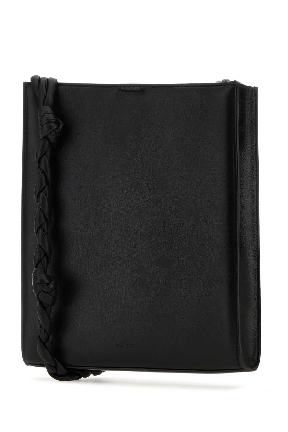 JIL SANDER Jil Sander Women Black Leather Medium Tangle Shoulder Bag