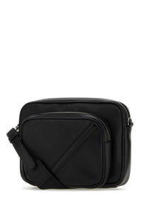 Fendi Men Black Leather Camera Case Duo Fendi Crossbody Bag