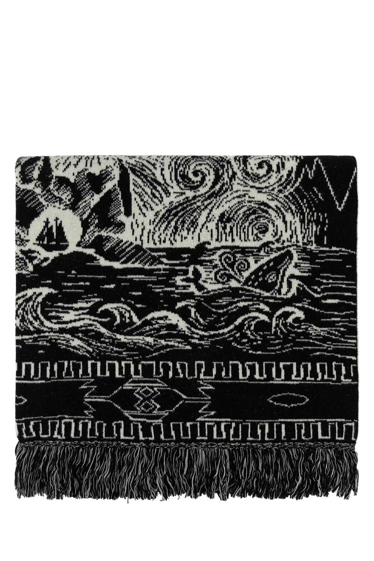 Alanui Men Embroidered Wool Blend Antarctic Expedition Blanket