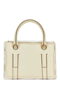 DENTRO Dentro Women Ivory Leather Mini Otto Handbag