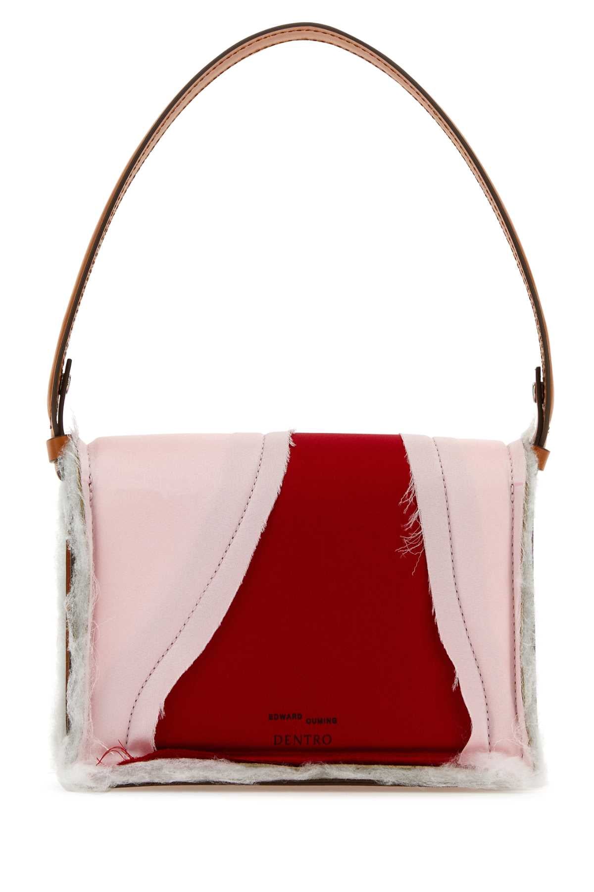 DENTRO Dentro Women Multicolor Satin And Leather Mirim Handbag