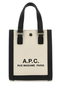 A.P.C. Unisex Two-Tone Canvas And Leather Camille 2.0 Mini Handbag