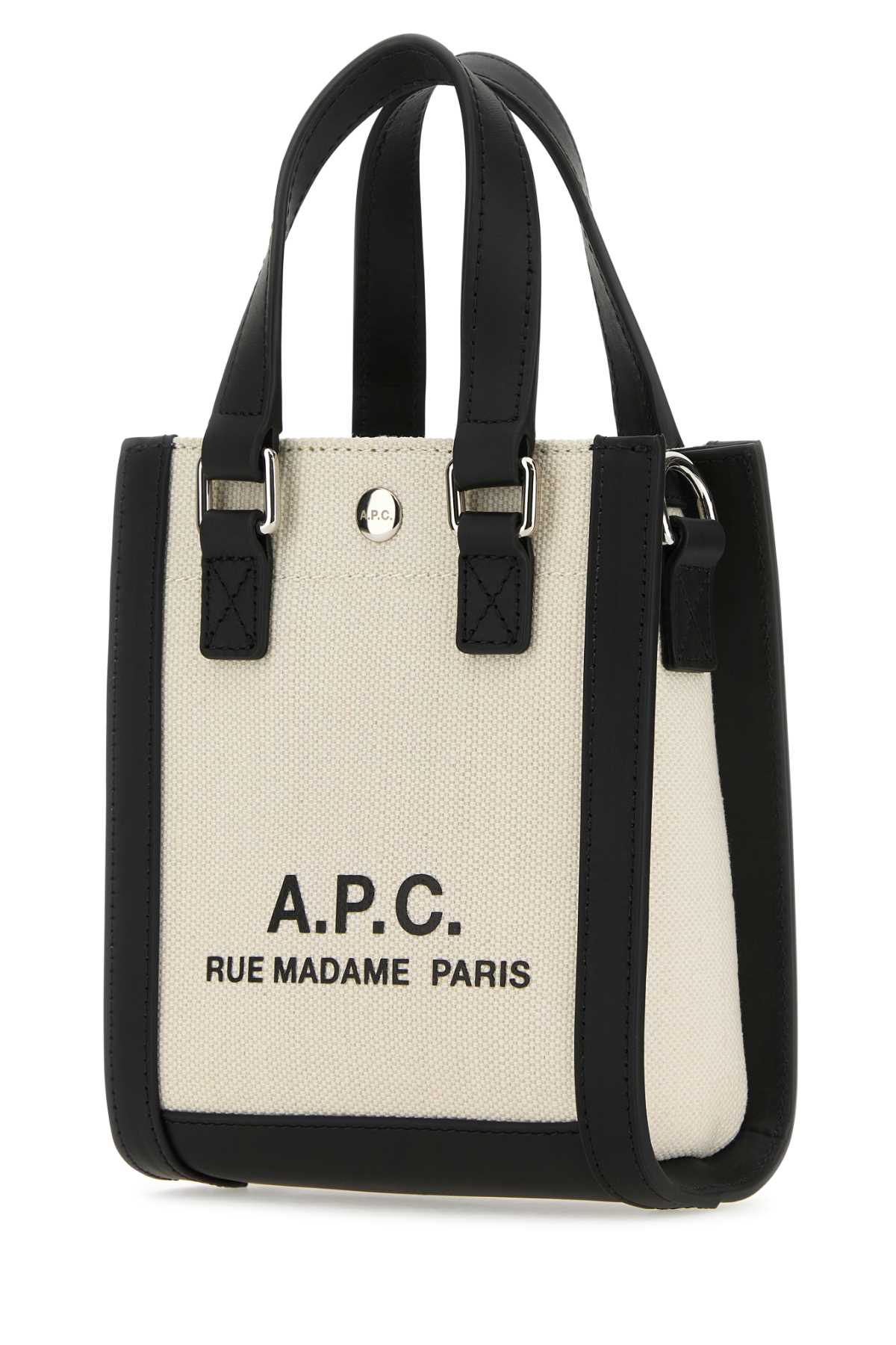 A.P.C. Unisex Two-Tone Canvas And Leather Camille 2.0 Mini Handbag